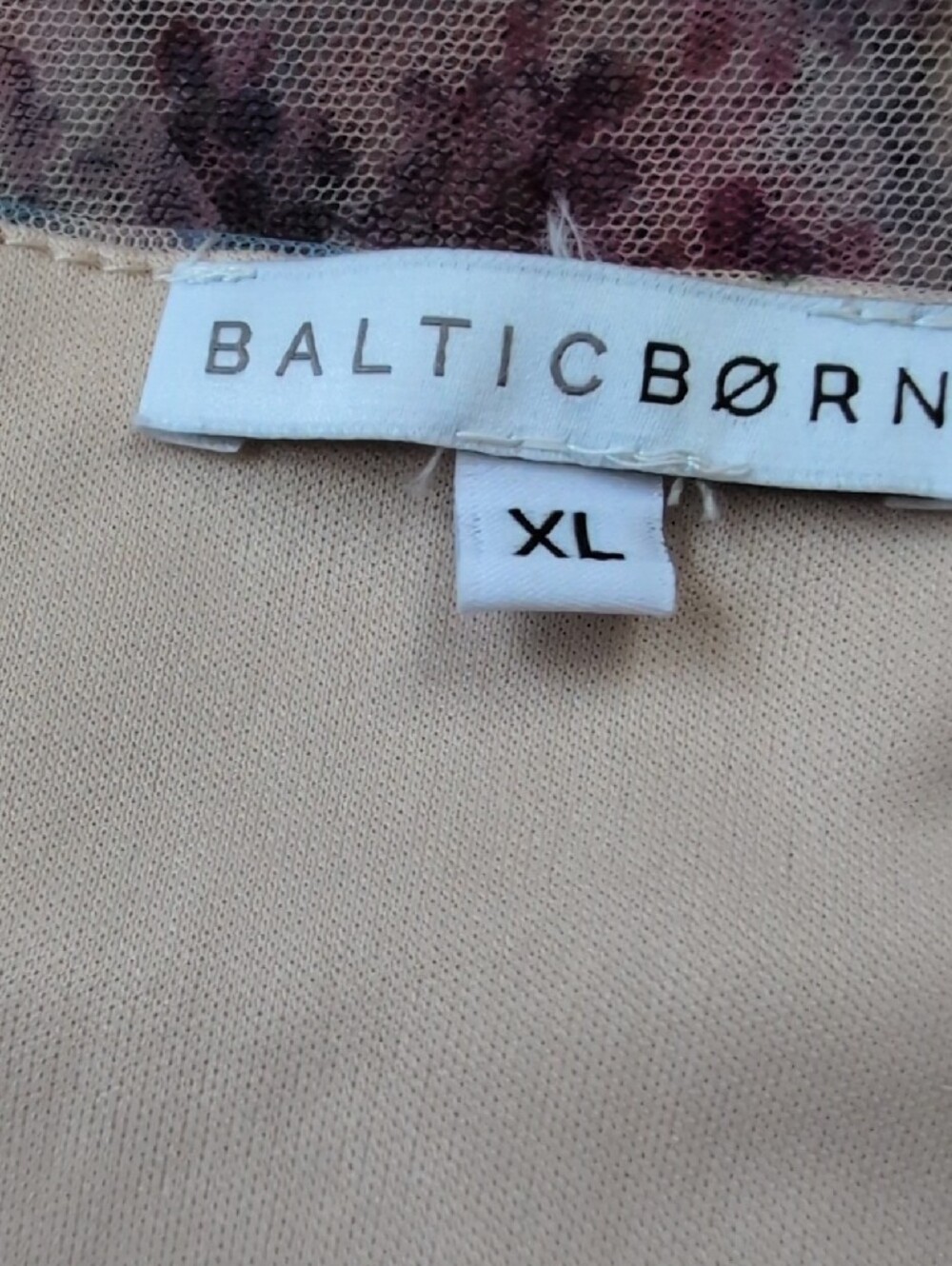 Baltic Born Layla Tulle Pastel Cream Floral Sheer Maxi Dress Maternity Sz XL 2XL - Picture 2 of 10